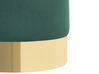 Puf de terciopelo verde oscuro/dorado ⌀ 39 cm SOPHIA_840588