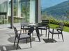 Lot de 4 chaises de jardin noires TAVIANO_841713