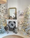 Künstlicher Weihnachtsbaum mit LED Beleuchtung schneebedeckt 120 cm weiß TATLOW_884831
