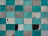 Vloerkleed leer turquoise/grijs 140 x 200 cm NIKFER_758309