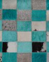Cowhide Area Rug Turquoise and Grey 140 x 200 cm NIKFER_758309