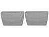 Set di 2 vasi polvere di pietra grigio chiaro 74 x 32 cm BARIS_841414