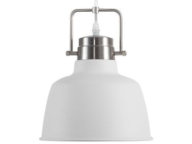 Bílá a stříbrná stropní lampa NARMADA