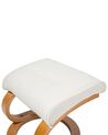Fotel do masażu podgrzewany z podnóżkiem ekoskóra beżowy MAJESTIC_697994