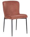 Set of 2 Fabric Chairs Brown ADA_873716