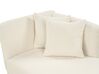 Left Hand Boucle Chaise Lounge White RIOM_883700