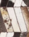 Tapis patchwork à motif zigzag marron et blanc 140 x 200 cm AKYELE_780758