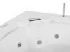 Banheira de hidromassagem de canto em acrílico branco com LED e coluna Bluetooth 182 x 150 cm MILANO_773619