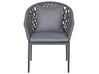 Sada 2 zahradních židlí hliníkových šedých LIPARI_808176