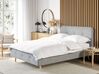 Łóżko tapicerowane 140 x 200 cm jasnoszare RENNES_708015