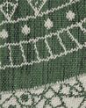 Kulatý oboustranný koberec ⌀ 140 cm zelený/bílý YALAK_734624