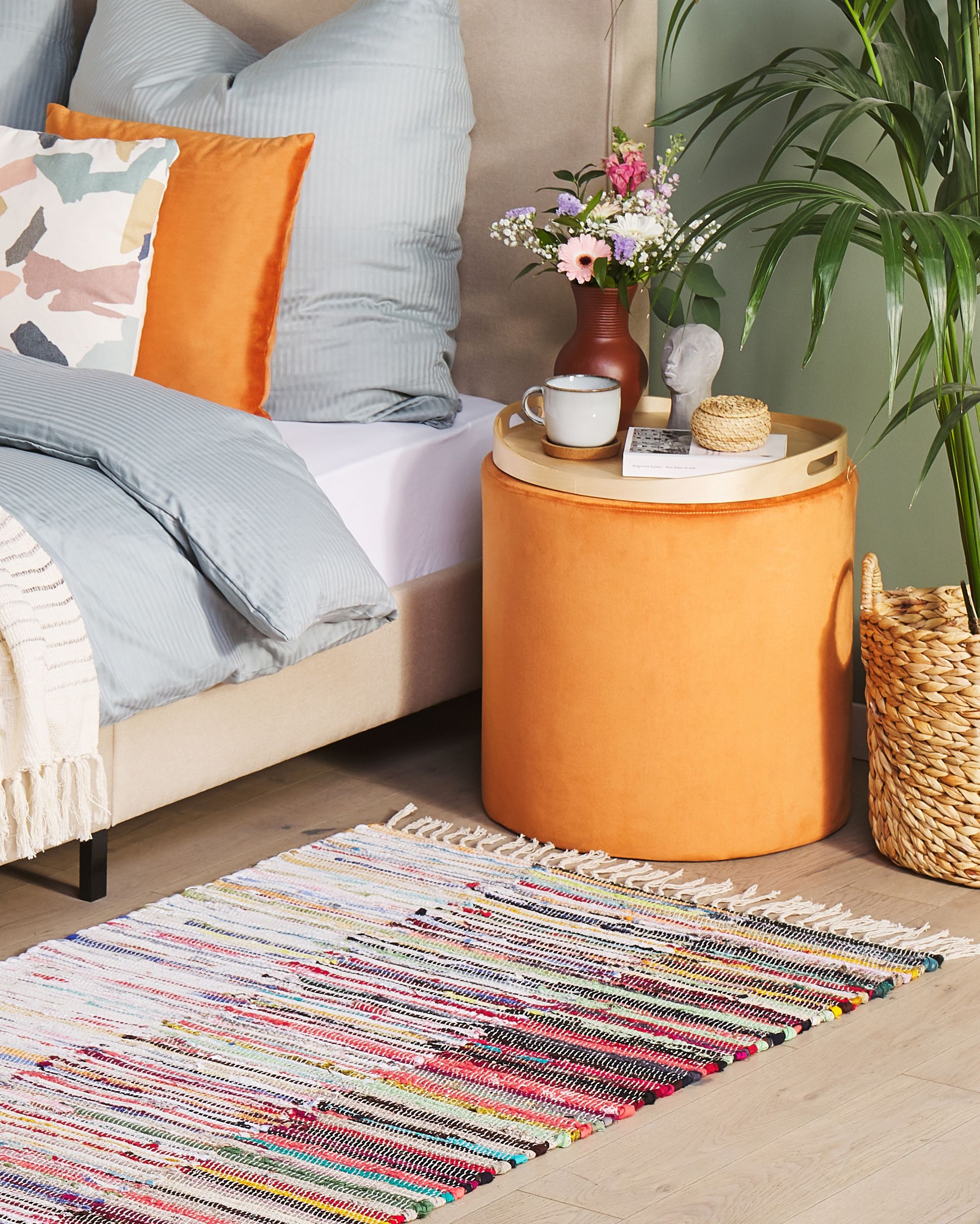 ZEBLAZE - Tapete de algodão 80 x 150 cm multicolor MERSIN Tapete de algodão 80 x 150 cm multicolor MERSIN