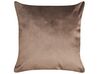Set of 2 Velvet Cushions 45 x 45 cm Brown POPPY_829992