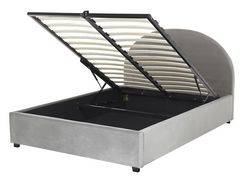 Parisänky sametti säilytystila vaaleanharmaa 140 x 200 VAUCLUSE Parisänky sametti säilytystila vaaleanharmaa 140 x 200 VAUCLUSE