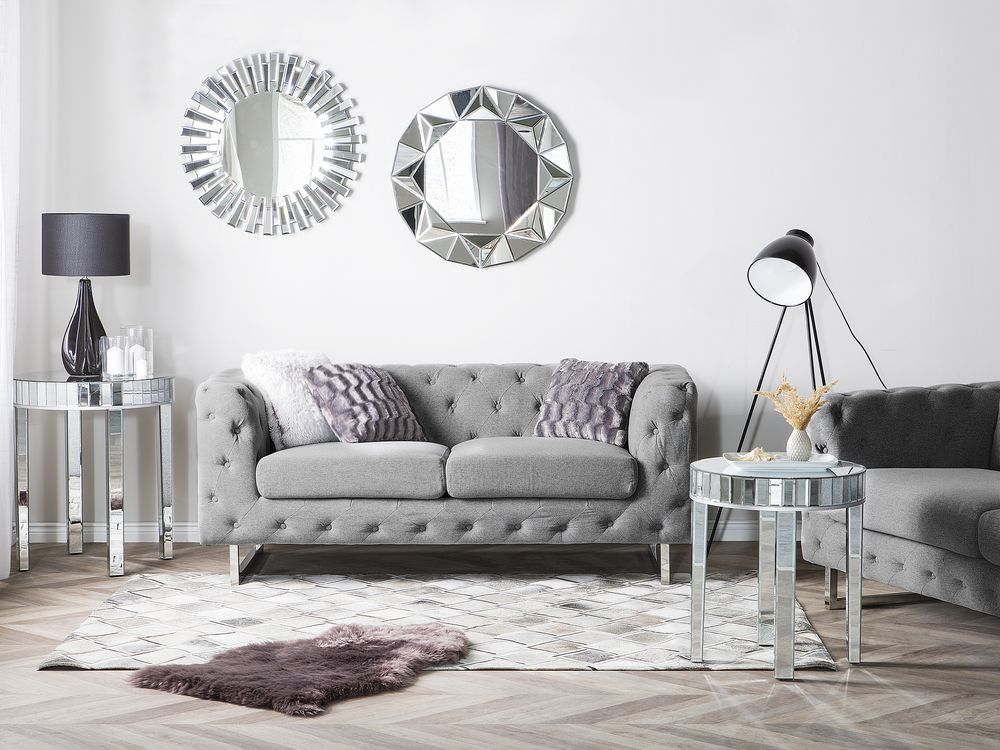 Sofa 2-osobowa szara VISSLAND
