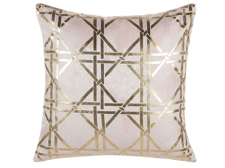 Cushion Geometric Pattern 45 x 45 cm Pink CASSIA _756253