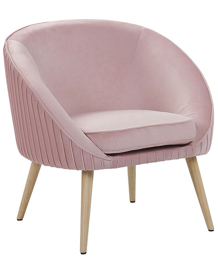 Velvet Armchair Pink TROMSO_767265