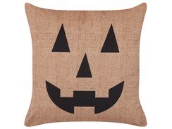 Koristetyyny sametti beige 45 x 45 cm SEBES