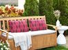 Set of 2 Outdoor Cushions Geometric Pattern 40 x 60 cm Pink MEZZANO_905328