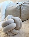 Velvet Knot Cushion 30 x 30 cm Light Grey MALNI_884854