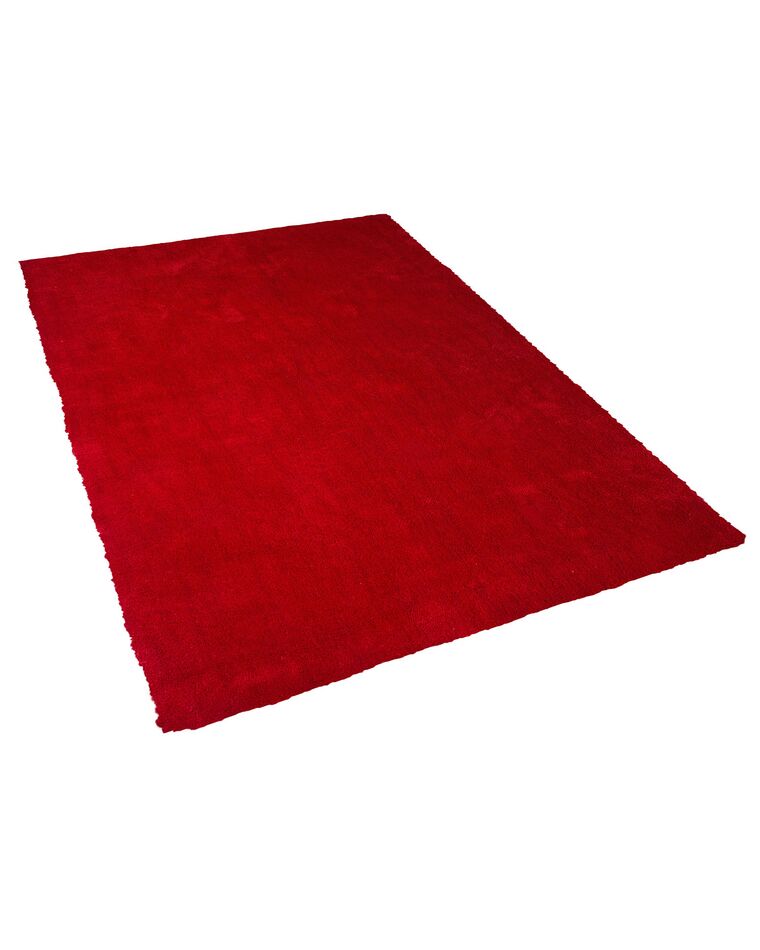 Shaggy Area Rug 160 x 230 cm Red DEMRE Beliani.co.uk