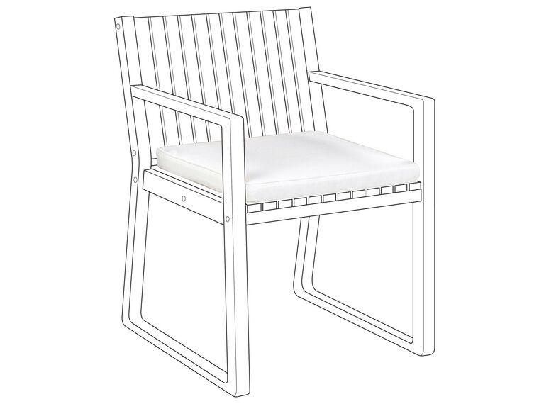 Coussin pour chaise blanc 46 x 46 cm SASSARI_897818