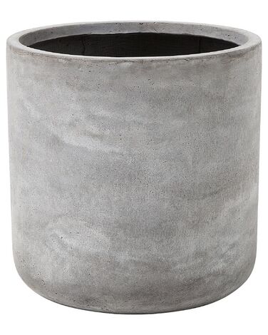 Vaso para plantas em fibra de argila cinzenta 51 x 51 x 50 cm MESSENE