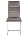 Stol 2 st sammet grå ROCKFORD_780973