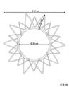 Rattanowe okrągłe lustro ścienne słońce ⌀ 61 cm czarne AROEK_822228