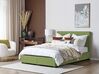 Fabric EU Double Size Bed with Storage Green LA ROCHELLE_832954