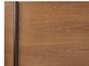 Holzbett dunkelbraun / schwarz Lattenrost 160 x 200 cm LIBERMONT_905702