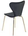 Set of 2 Velvet Dining Chairs Black and Gold BOONVILLE_862139