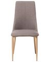 Set of 2 Fabric Dining Chairs Taupe Beige CLAYTON_693422