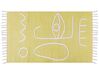Outdoor Teppich gelb 80 x 150 cm abstraktes Muster Kurzflor YAVU_852433