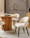 Set of 2 Boucle Dining Chairs Beige ONAGA_877468