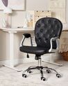 Swivel Faux Leather Office Chair Black PRINCESS_739380