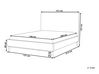 Zamatová posteľ 140 x 200 cm krémová biela BAYONNE_901329