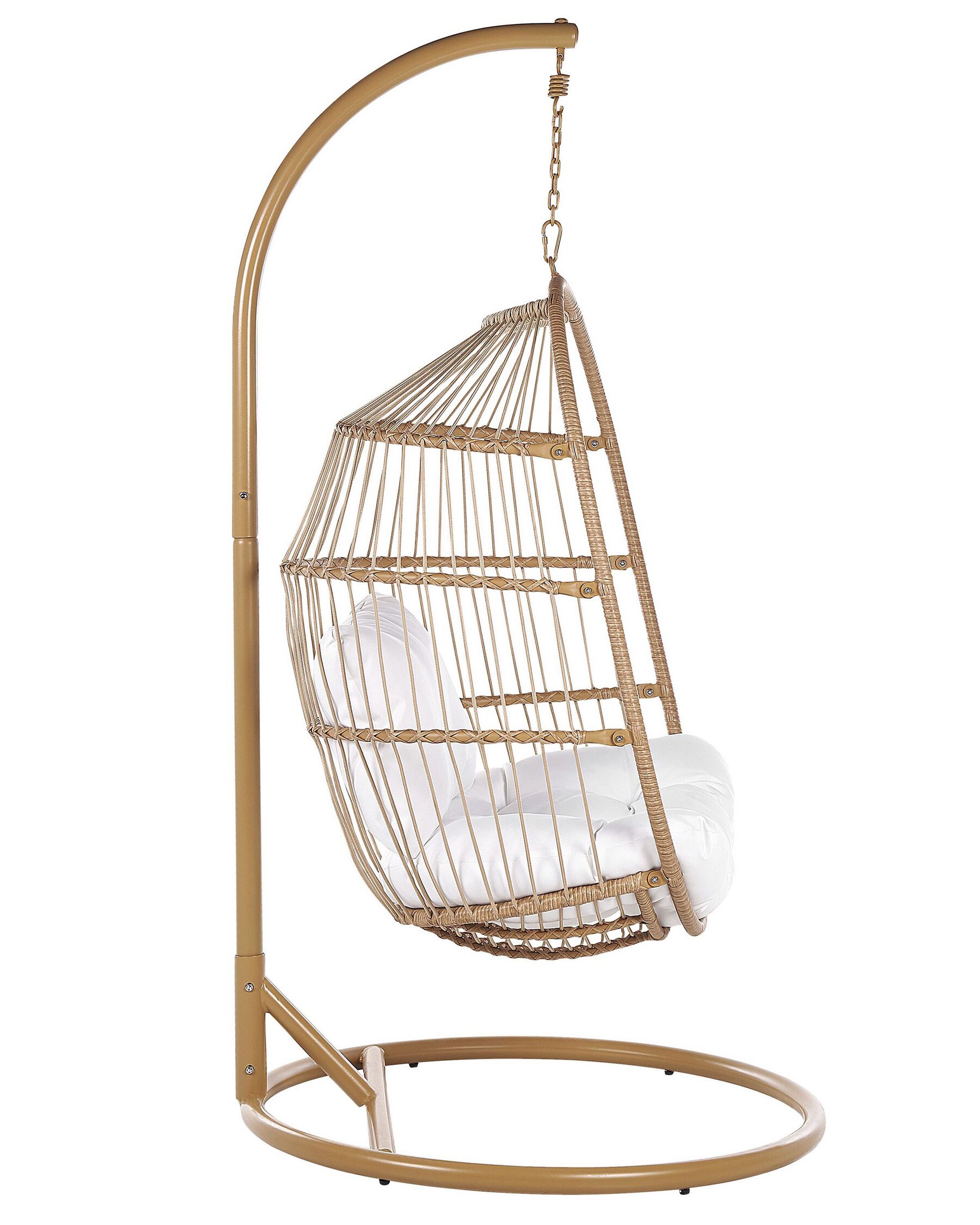 Hangstoel met standaard rotan natuurlijk ALBA | Gratis Levering Hangstoel met standaard rotan natuurlijk ALBA | Gratis Levering