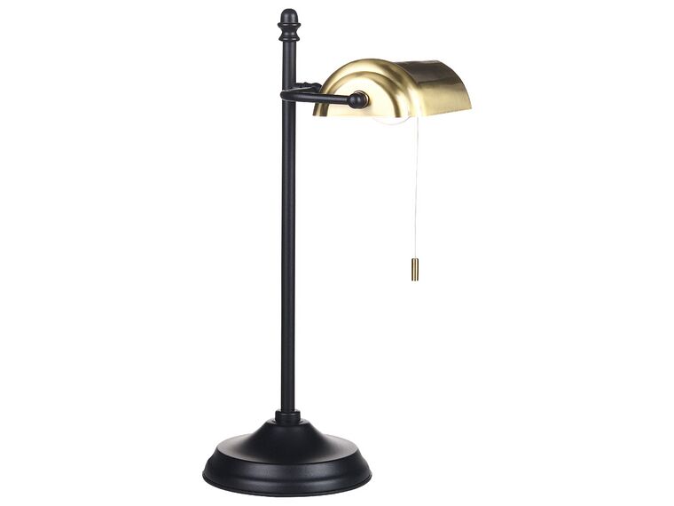 Kovová stolní lampa zlatá/ černá MARAVAL_851467