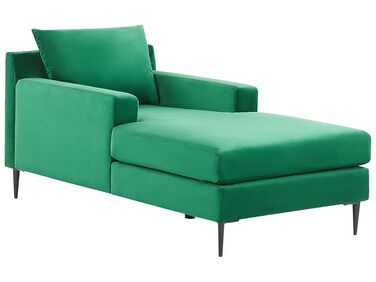 Velvet Chaise Lounge Green GUERET