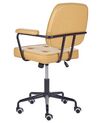 Faux Leather Desk Chair Yellow PAWNEE_851781
