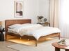 Łóżko LED drewniane 180 x 200 cm jasne BOISSET_899837