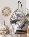PE Rattan Hanging Chair with Stand Grey ARSITA_763896