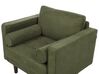 Conjunto de sofás 4 lugares em tecido verde NURMO_896064