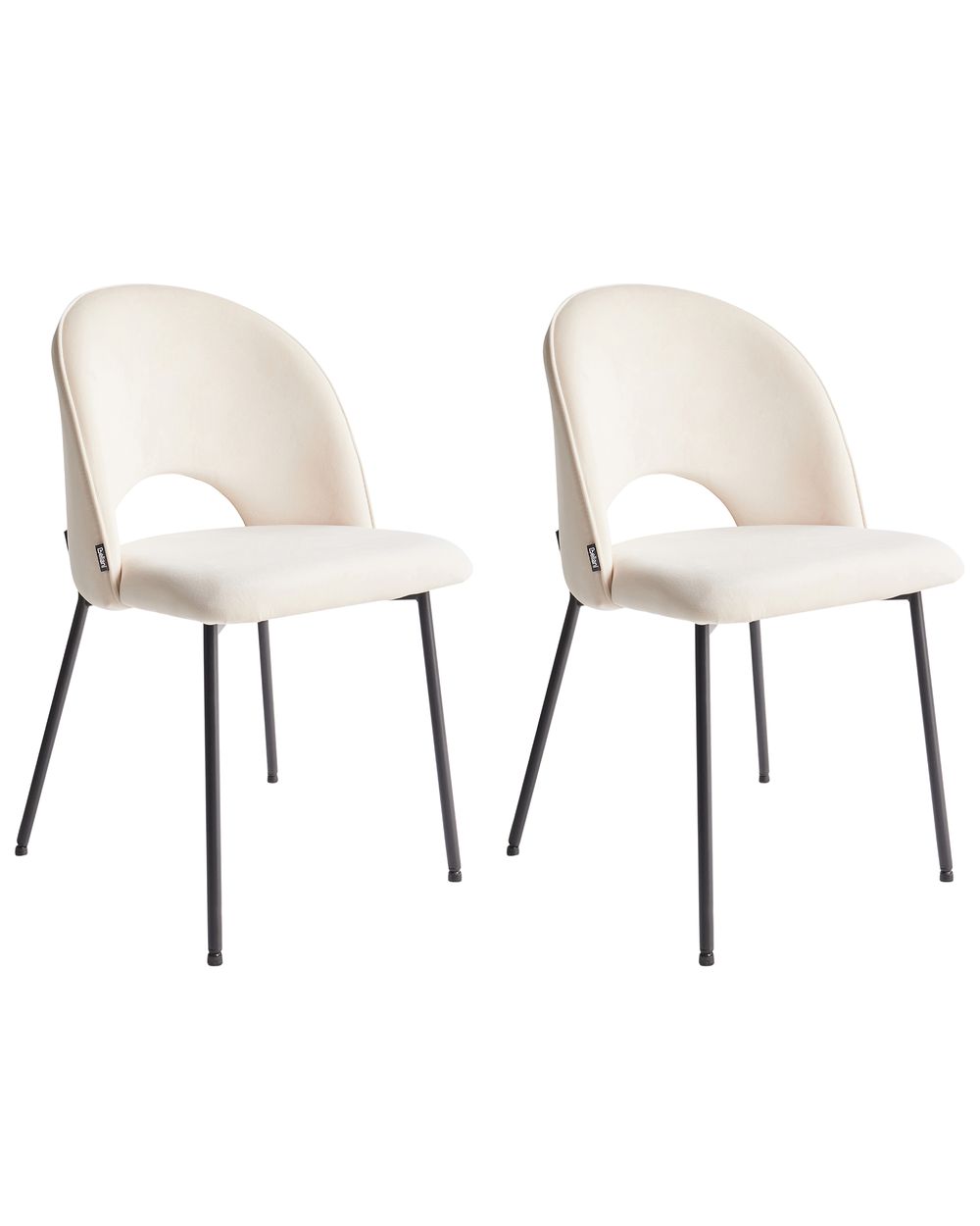 Beige chair outlet with black legs