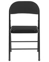 Set of 4 Folding Chairs Black SPARKS_780846