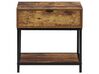 Table appoint rectangulaire bois foncé et noire 45 x 40 cm BERKLEY_774657