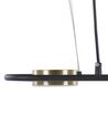 3 Light Metal LED Pendant Lamp Black and Brass MALI_824702