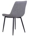Conjunto de 2 sillas de comedor de piel sintética gris/negro MELROSE II_716670