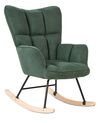 Cadeira de baloiço em tecido verde escuro OULU_855471